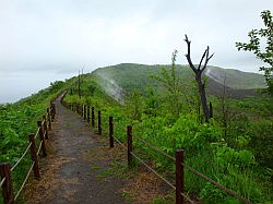 Lake Toya - stoom ontsnapt op diverse plaatsen