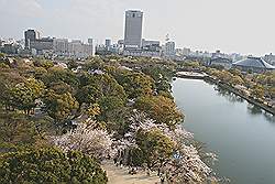 Hiroshima - Hiroshima Castle; uitzicht vanaf de toren