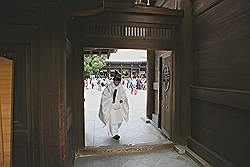 Meiji tempel - priester