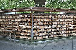 Meiji tempel - gebeden, die achtergelaten zijn door gelovigen