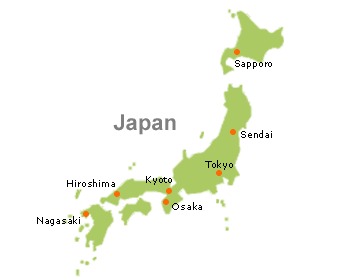 Kaart van Japan