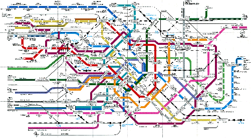 Metro van Tokio - klik voor grote kaart