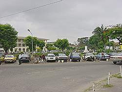 Douala- plein in het centrum van de stad