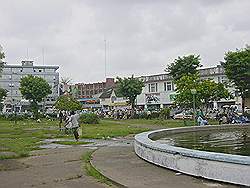 Douala- plein in het centrum van de stad