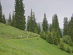 Chimbulak - wandeling naar beneden