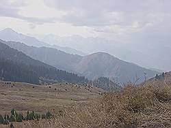 Bergtocht in de herfst - de bergweide op 2700 m hoogte