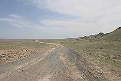 Charyn Canyon - onderweg; de steppe