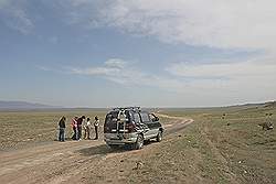 Charyn Canyon - onderweg; de steppe