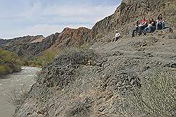 Charyn Canyon - de Charyn rivier; even rustig zitten