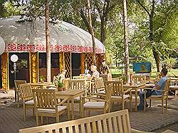 Hyatt hotel - het terras in de tuin