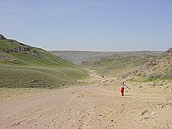 Almaty - weg naar het rivierdal van de Ili rivier