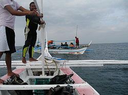 Anilao - Eagle Point beach resort; klaar voor onder water