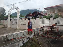 Mount Arayat - de berg op de achtergrond