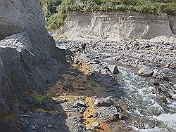 Mount Pinatubo - de kleur van zwavel