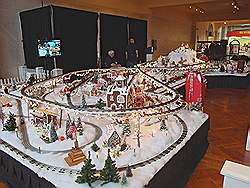 Henry Ford museum - voor kerst is een 'besneeuwde' treinbaan aangelegd