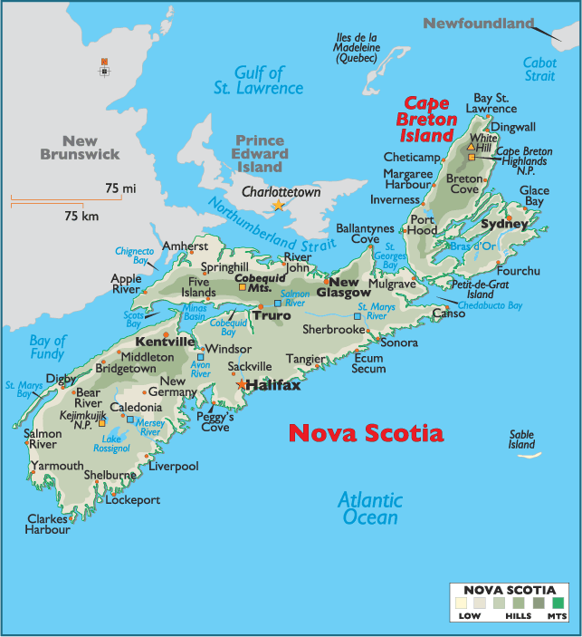 Nova Scotia map