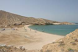 Muscat - het strand bij Al Bustan