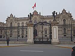 Lima - het oude centrum; het presidentieel paleis