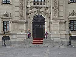 Lima - het oude centrum; het presidentieel paleis