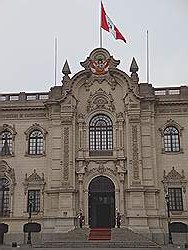 Lima - het oude centrum; het presidentieel paleis