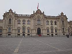 Lima - het oude centrum; het presidentieel paleis