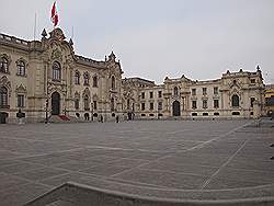 Lima - het oude centrum; het presidentieel paleis