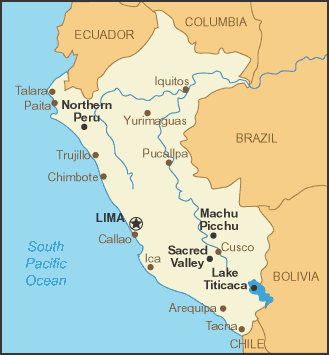 Kaart van Peru