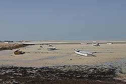 Al Ruwais - vissersboten op het strand