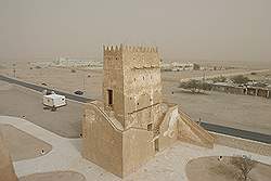 Oude huizen bij Umm Salal Mohammed - uitzicht vanaf het dak