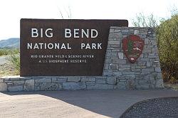 Big Bend National Park - de ingang van het park