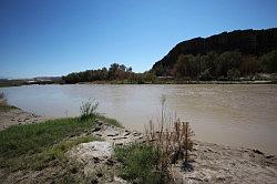 Big Bend National Park - de rivier Rio Grande; ik had het breder voorgesteld