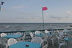 Galveston - de 'ocean grill' pier met een terras boven de zee