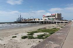 Galveston - de 'ocean grill' pier met een terras boven de zee