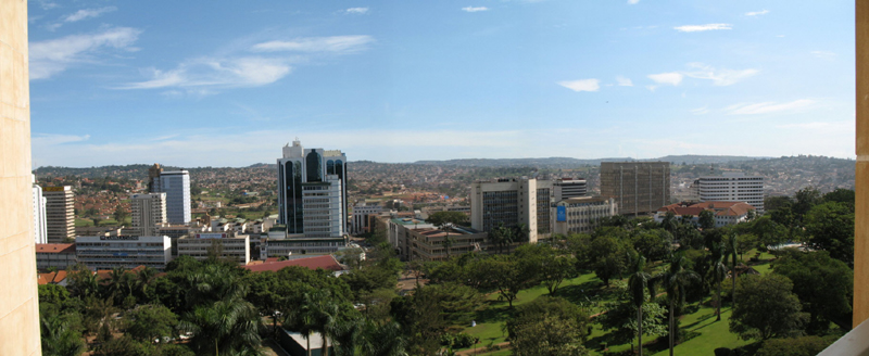 Sheraton hotel Kampala - uitzicht op de skyline van Kampala