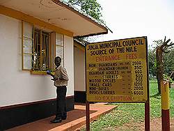 Jinja: source of the nile - het begin van de nijl; toegang