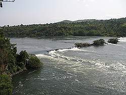 Jinja Nile resort - hut naast het resort; mooi uitzicht over de Nijl