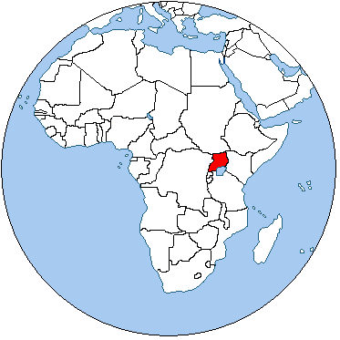 Kaart van Uganda