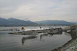 Haven van Vancouver met watervliegtuigen