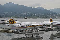 Haven van Vancouver met watervliegtuigen