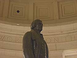 Het Jefferson Memorial - het standbeeld van Jefferson