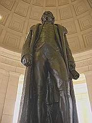 Het Jefferson Memorial - het standbeeld van Jefferson