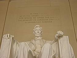 Het Lincoln Memorial - het beeld van Abraham Lincoln