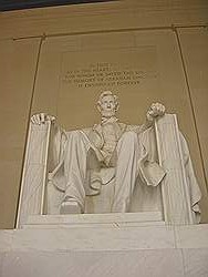 Het Lincoln Memorial - het beeld van Abraham Lincoln