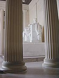 Het Lincoln Memorial - het beeld van Abraham Lincoln