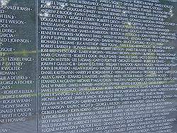 Het Vietnam veterans memorial