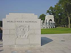 Het World War 2 memorial - ter nagedachtenis aan de tweede wereldoorlog