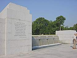 Het World War 2 memorial - ter nagedachtenis aan de tweede wereldoorlog