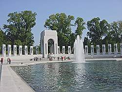 Het World War 2 memorial - ter nagedachtenis aan de tweede wereldoorlog