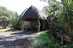 Mziki Safari Park - ingang van de Lodge